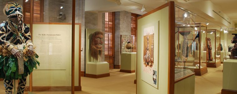 Museum gallery with cased objects, the kind of space a TV2 holds within its conservation range