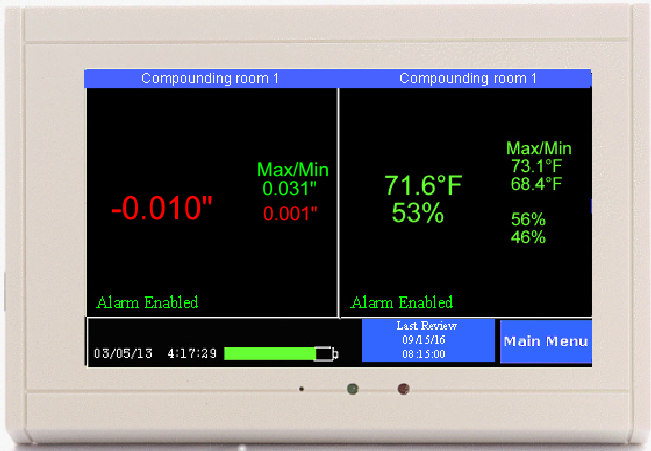 Temp/RH-pressure with red
