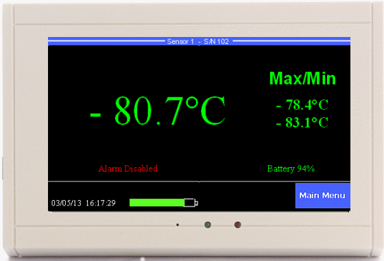 TV2 -80°C Freezer Alarm w 1 wireless sensor – ProDataLoggers